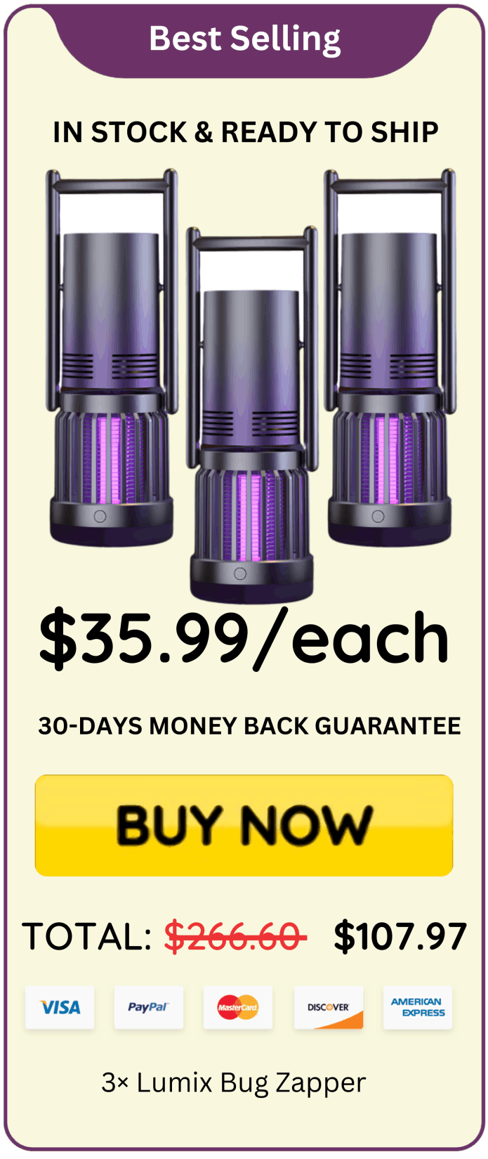 Lumix Bug Zapper offer price 